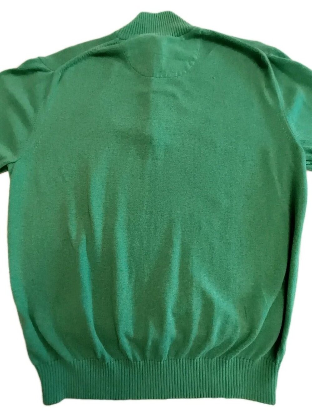 Alex Cannon Sweater Quarter Zip Men Size XL Lemon Green 100% Cotton - Picture 4 of 14